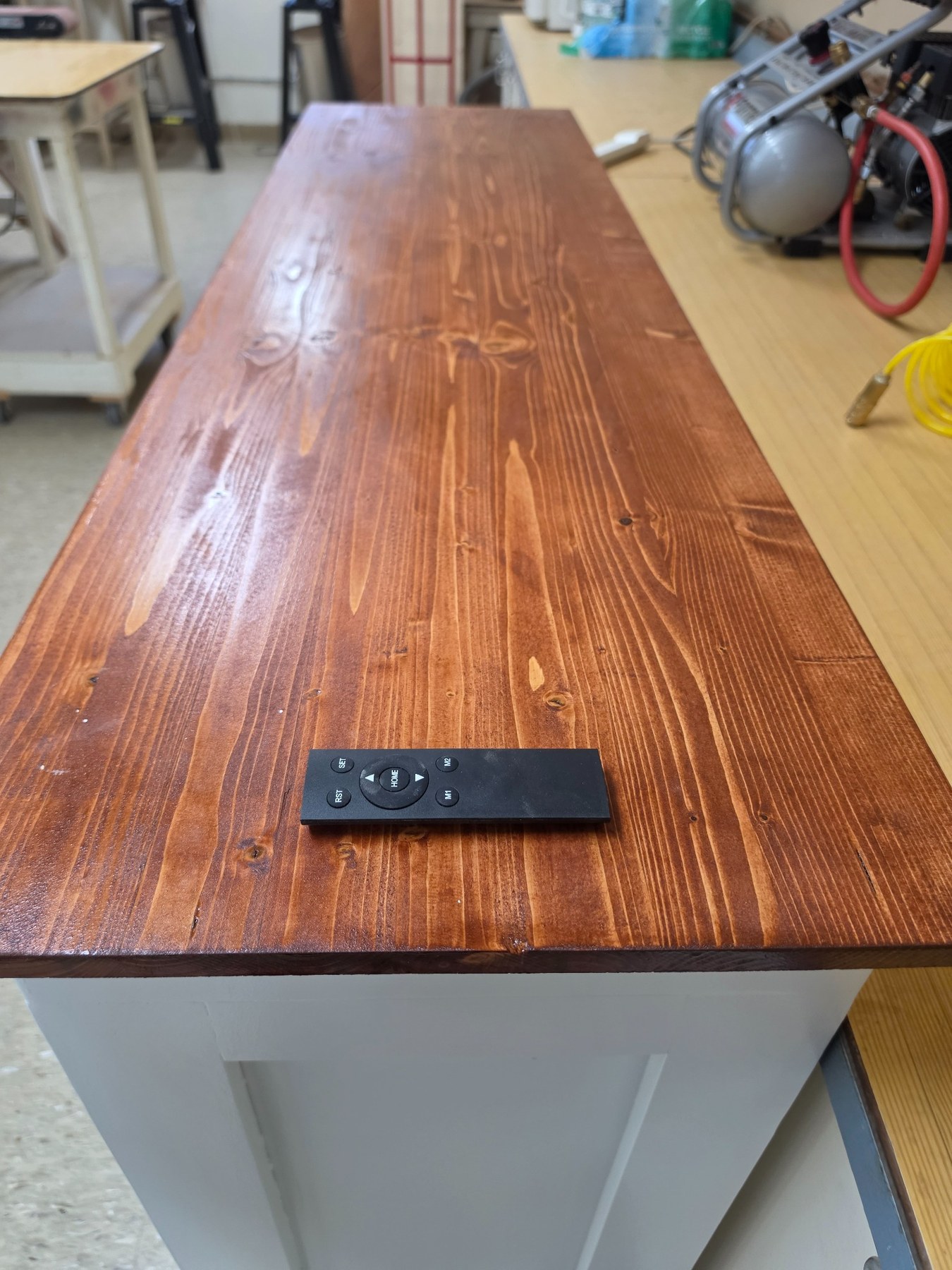 Wood top and remote control